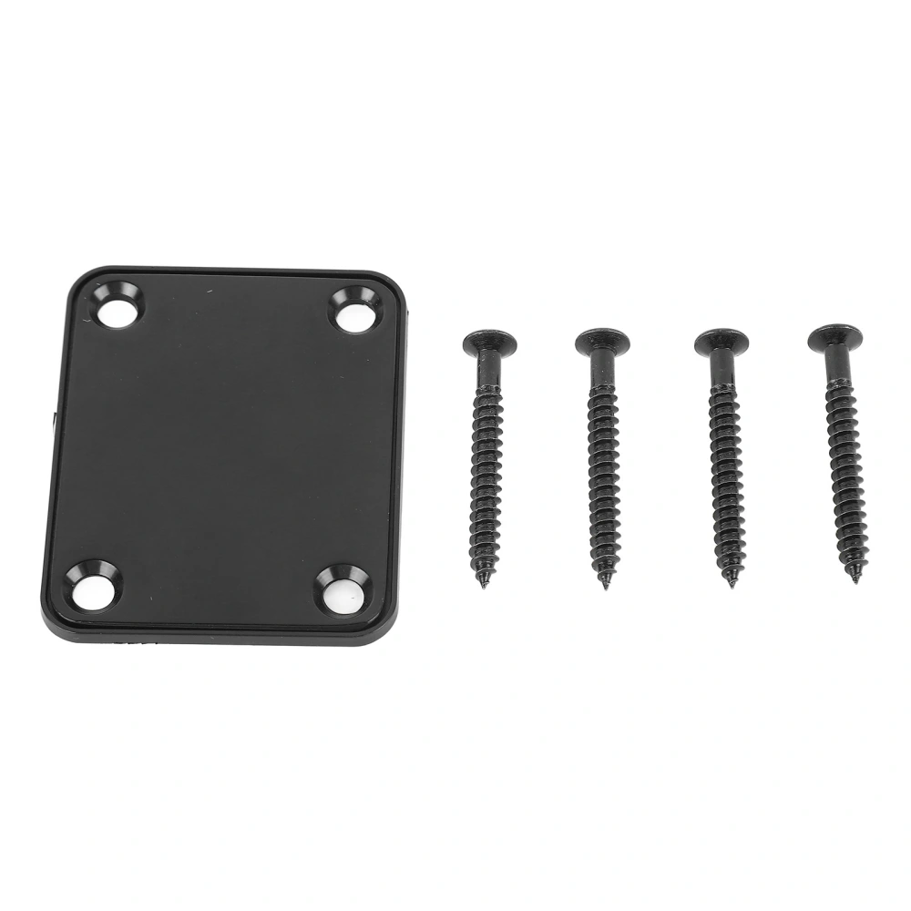 Electric Guitar Neck Plate Metal Guitar Neck Reinforcing Protective Board for Replacement Black