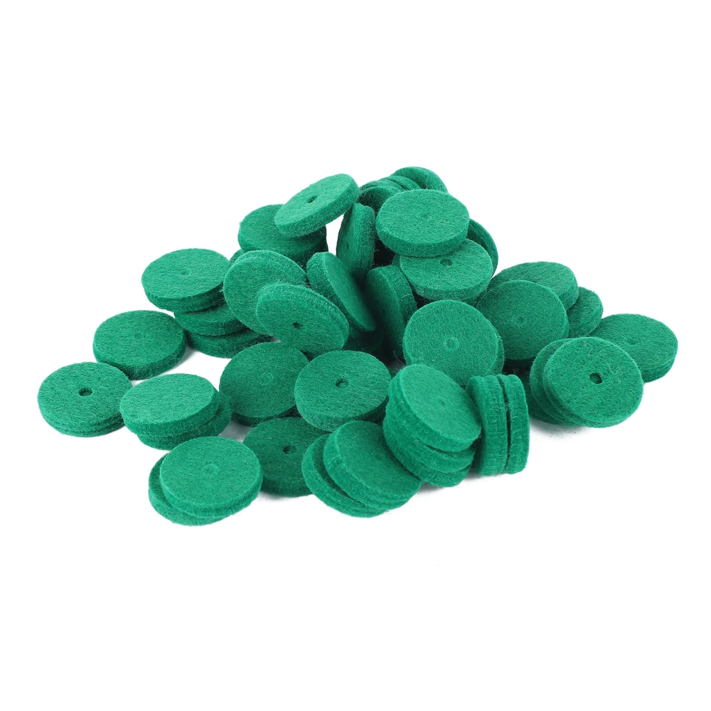 90Pcs Piano Felt Pad 22mm Noise Reduction Round Piano Felt Keyboard Felt Balance Washer Green