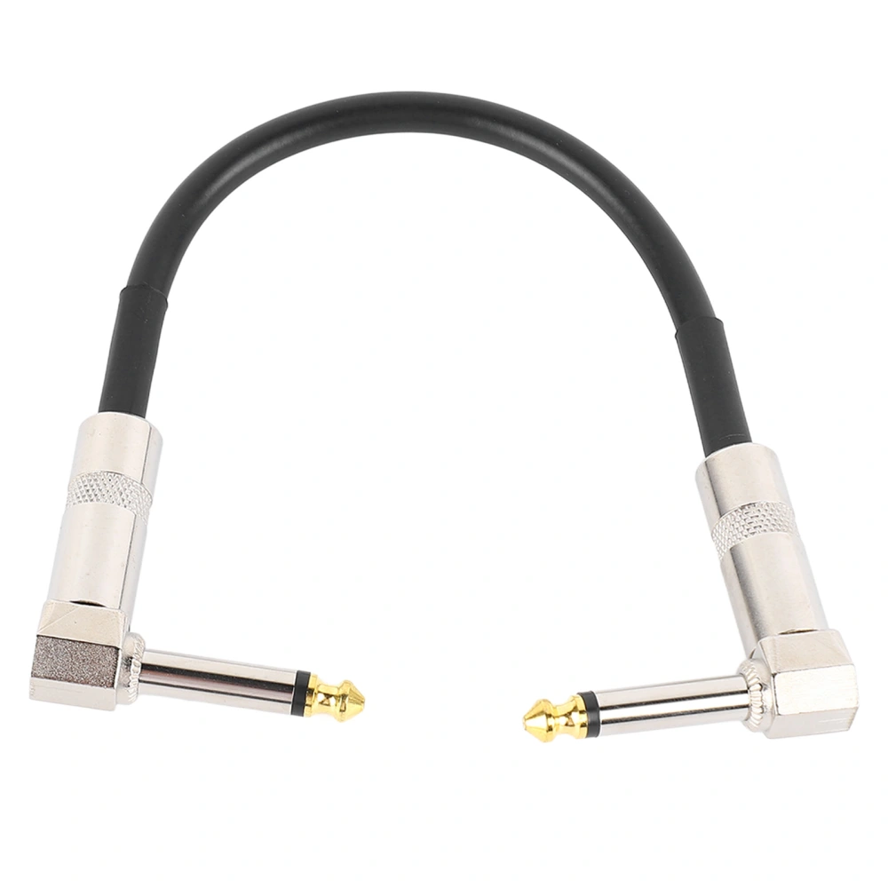 Guitar Patch Cable Right Angle Pedal Connector Wire 6.35mm Instrument Accessory for Bass Electric Guitar