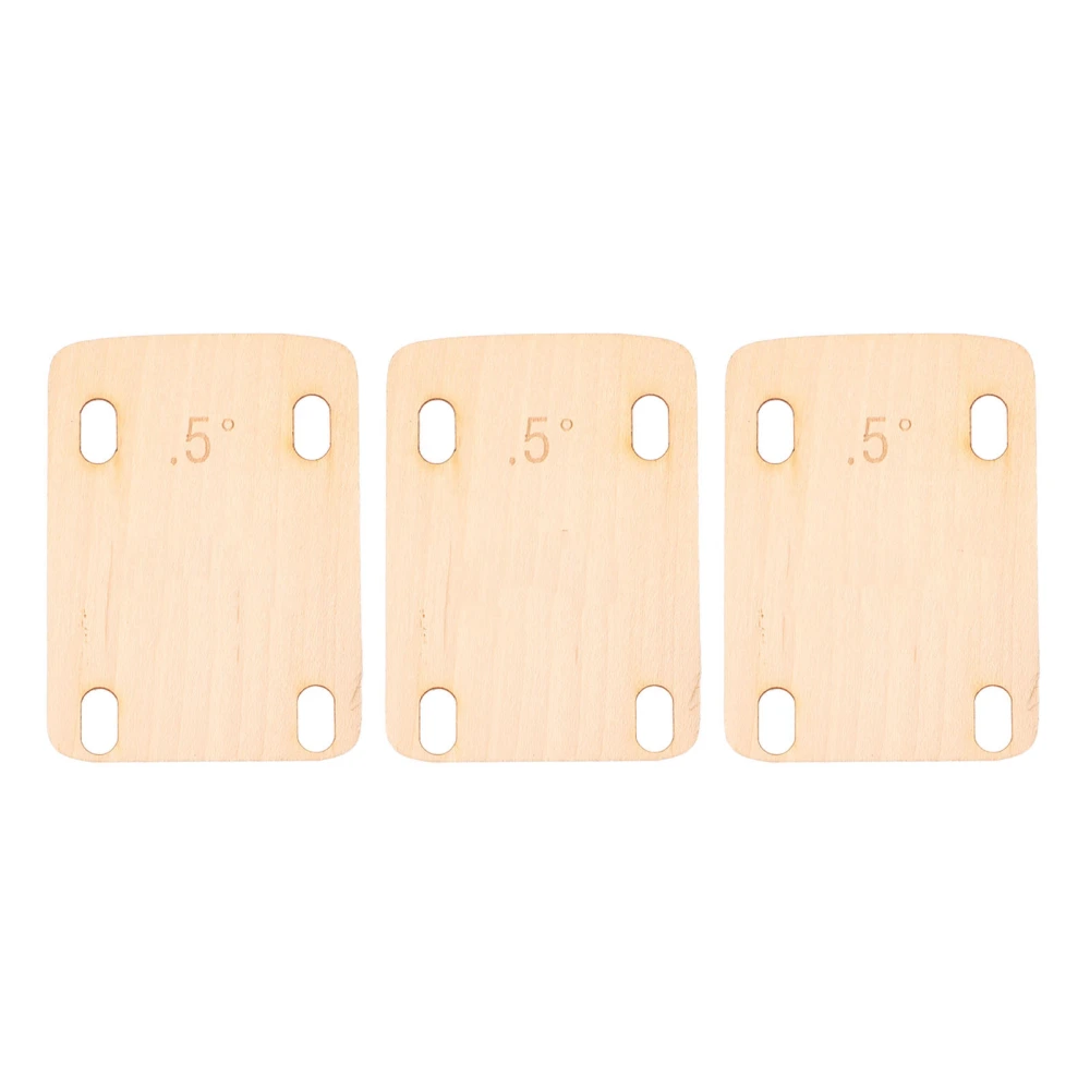 Electric Guitar Neck Shim Maple Wood Neck Shim Spacer Instrument Accessory for Replacement 3pcs 0.5°