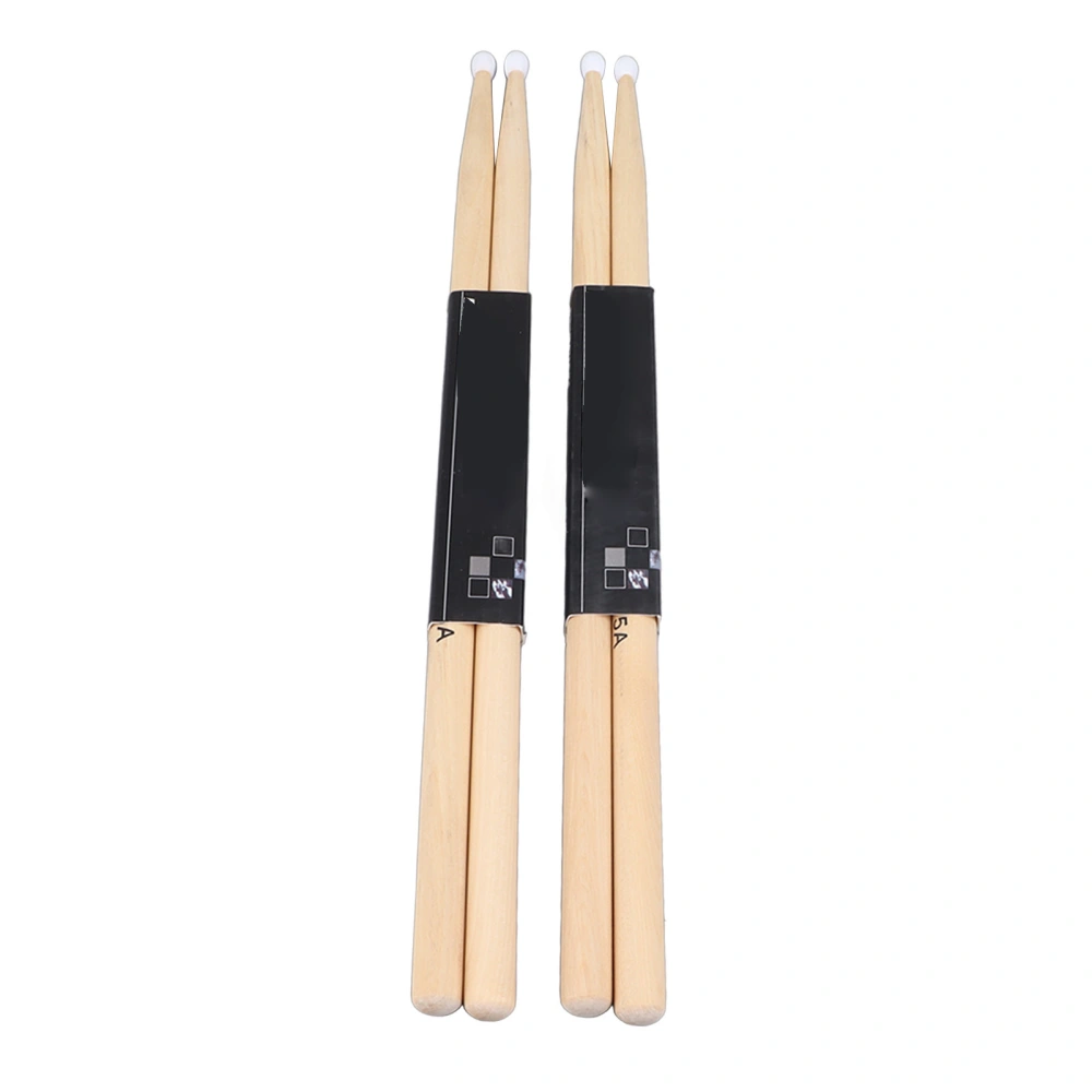 2 Pair Drum Sticks Maple Wood Multifunctional 5A Drumsticks for Exercise Performance Beginners Professionals