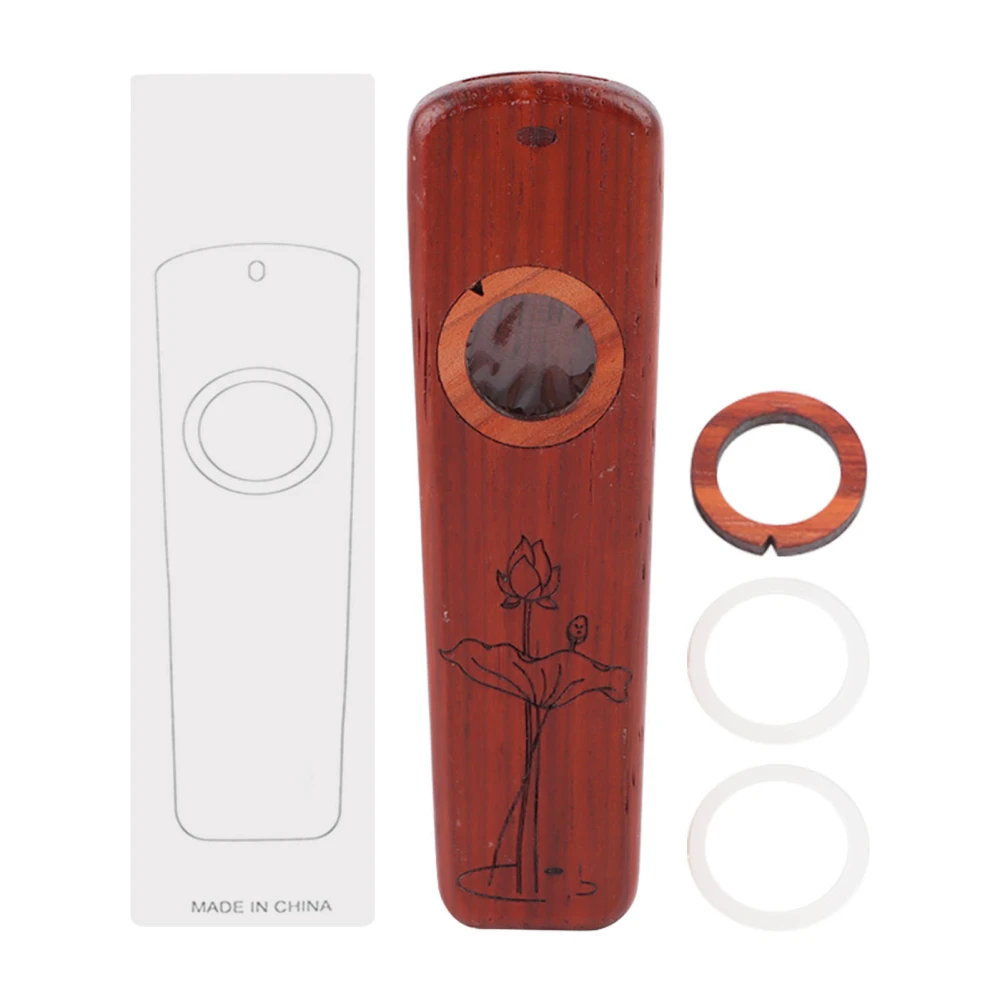 Wood Kazoo Lightweight Portable Kazoo Guitar Partner Flute Musical Instrument Gift Rosewood