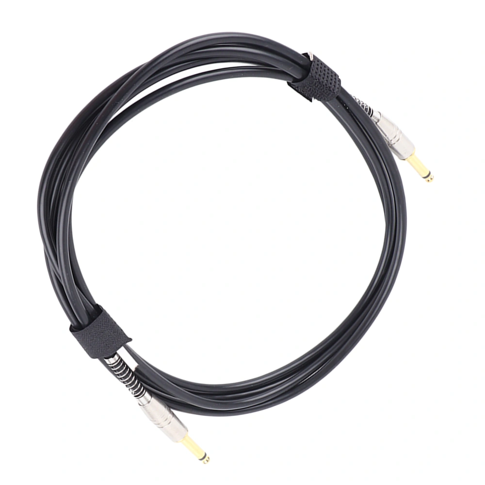 6.35mm Effect Cable Noise Suppression Flexible Unbalanced Guitar Patch Cable Pedal Cord 3 Meters Black