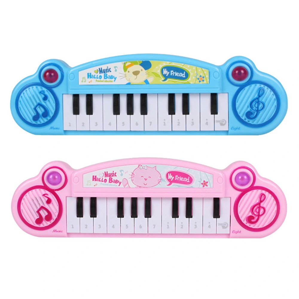 Baby Piano Toy Playable Interactive Plastic Portable Educational Musical Toy for Baby Girls Boys Gift Red Blue English Without Piano Stand