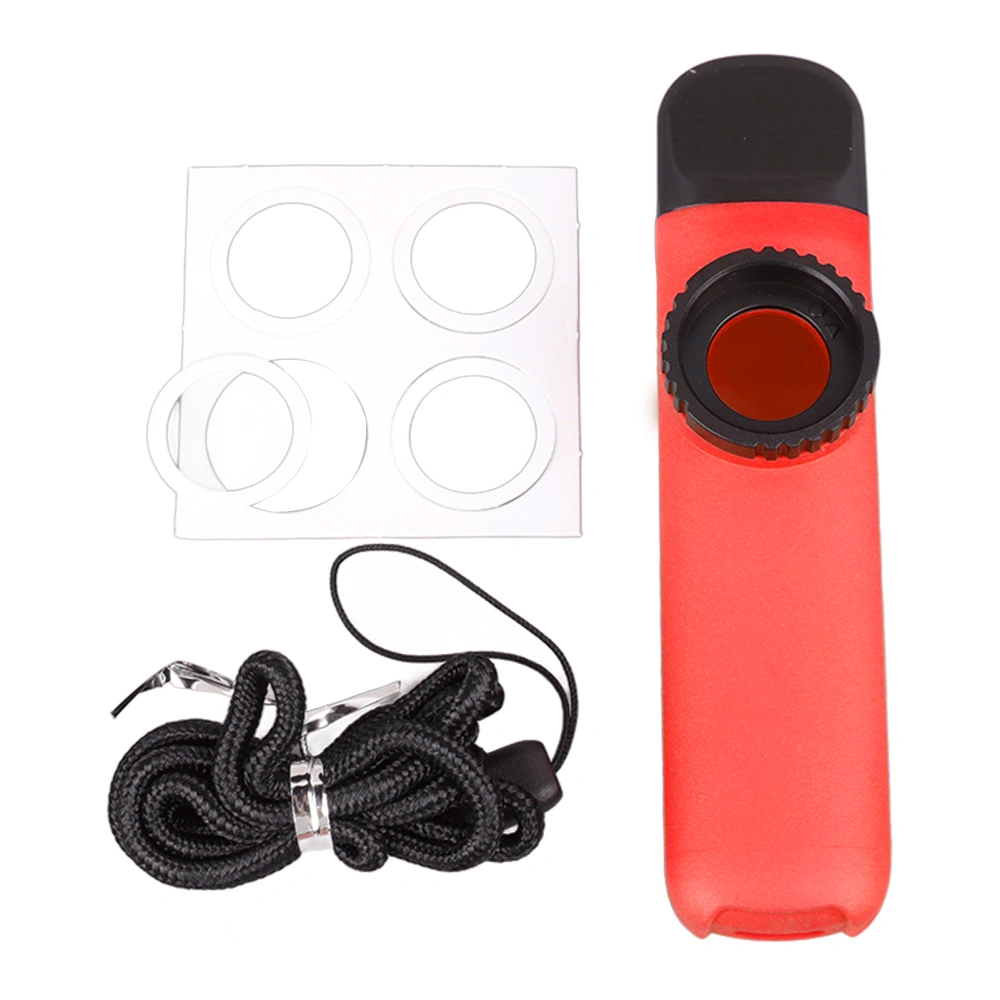 Kazoo Flute ABS Flute Musical Wind Instrument with Diaphragm for Playing Performance Red