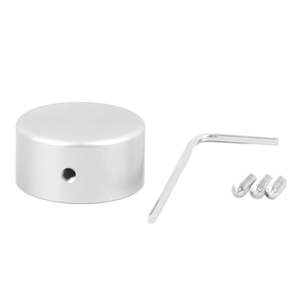 Guitar Effect Pedal Topper Aluminum Modern Guitar Footswitch Topper Replacement with Wrench Silver