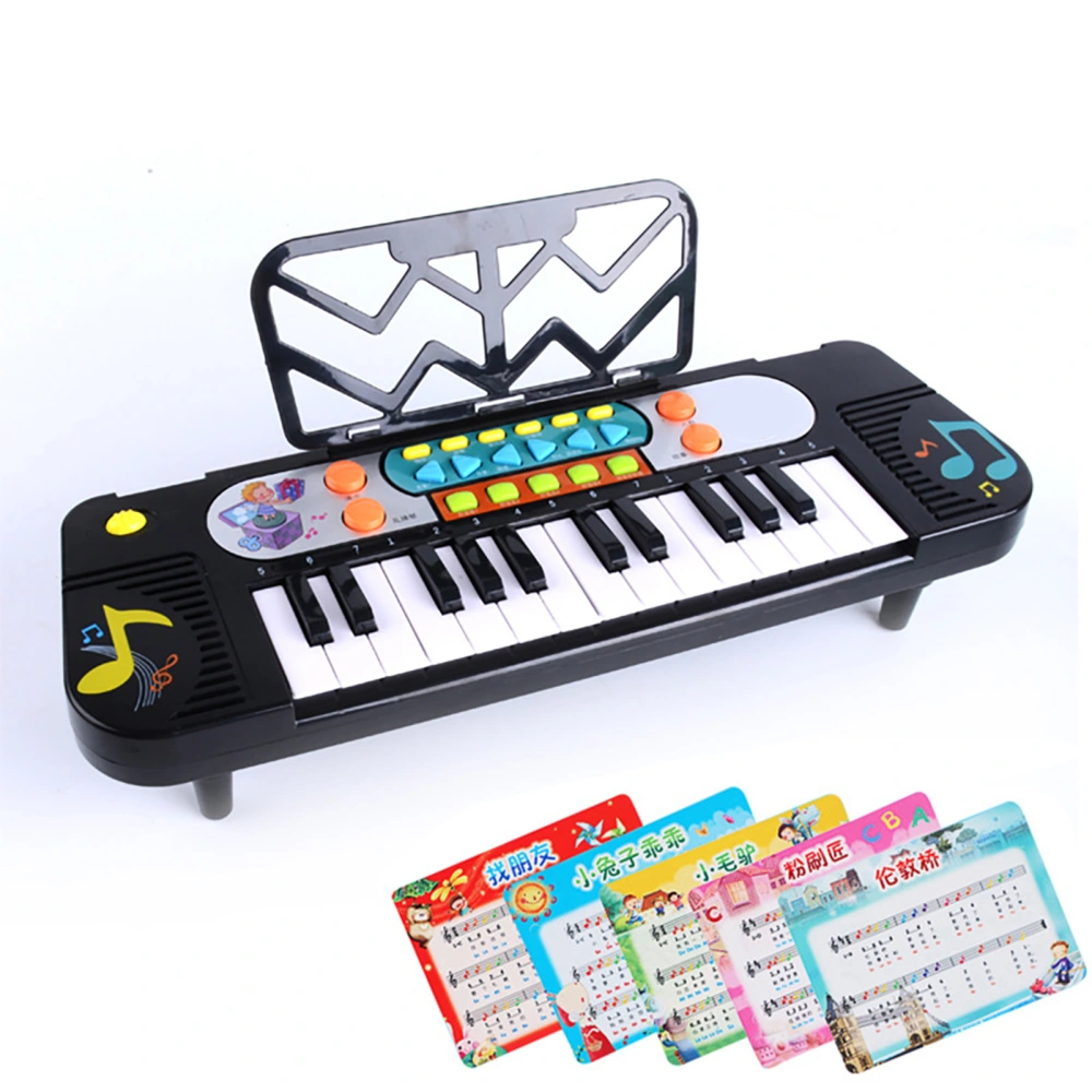 Electric Piano for Kids Beginner Electronic Music Learning Keyboard Portable Early Education Instrument with Sheets 25 Keys 11 Modes