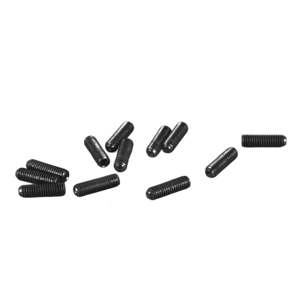 12PCS Electric Guitar Saddle Height Adjustment Screws Bridge Height Adjusting Hex Screws Black