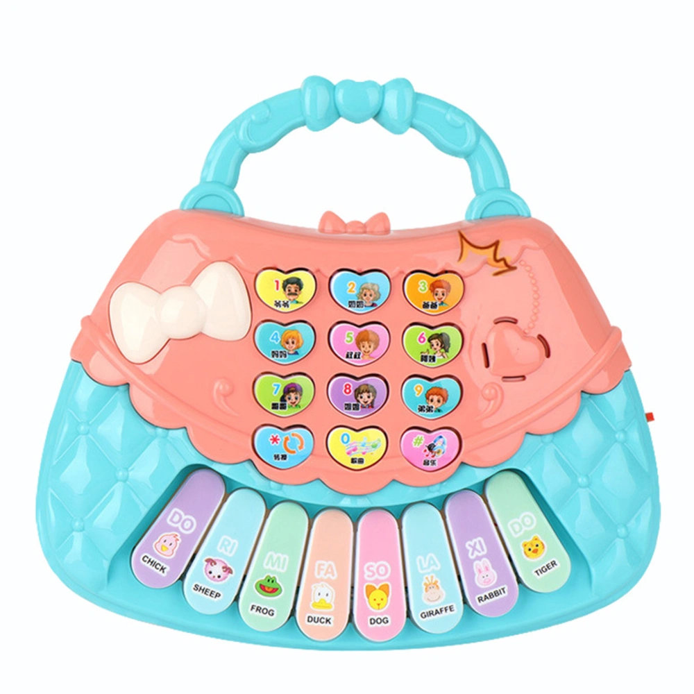 Baby Piano Toy Handbag Shape Early Childhood Educational Infant Toddler Musical Piano for Playing