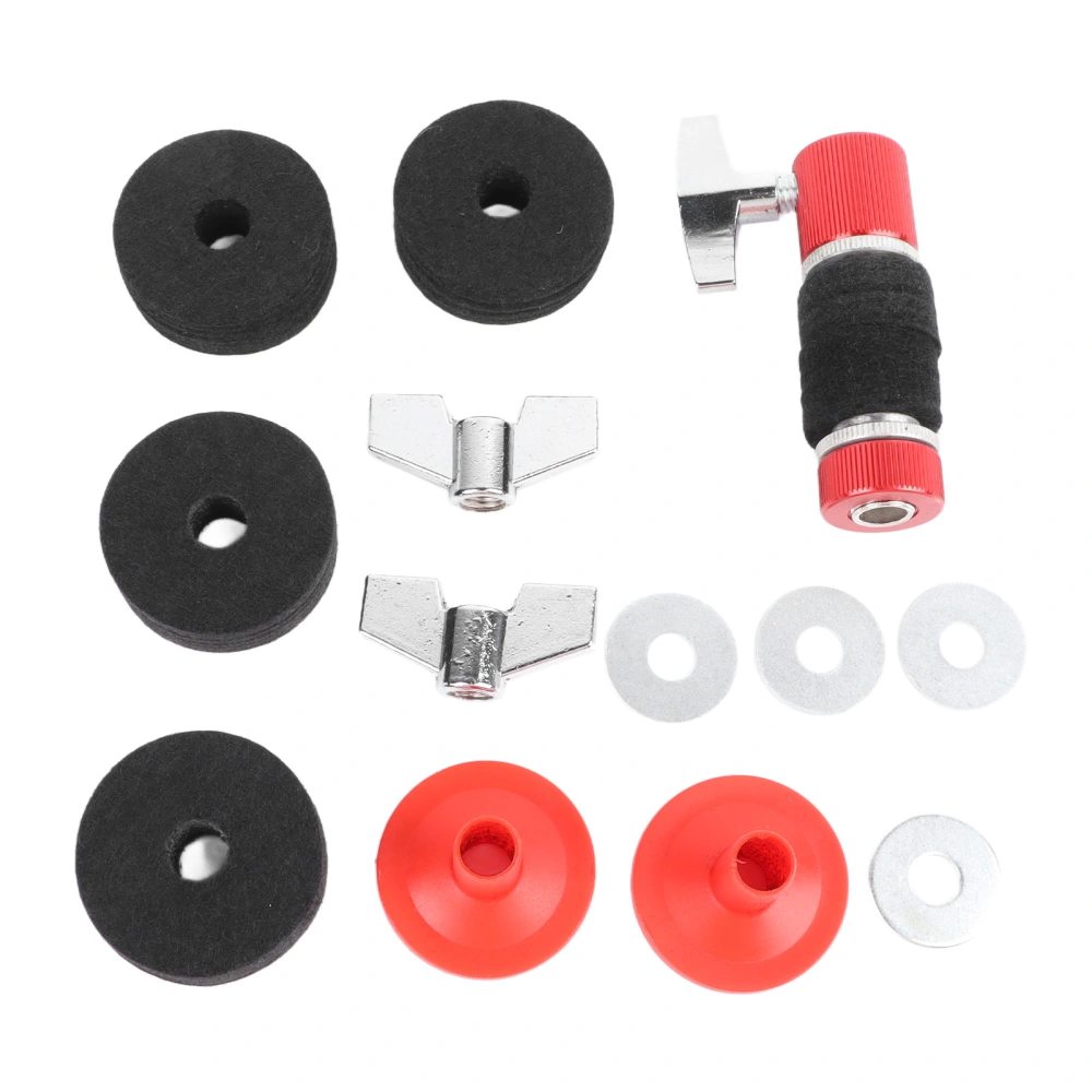 13Pcs Drum Cymbal Accessory Felt Pad Washer Drum Frame Cushion Wing Nut Pedal Cluth for Replacement