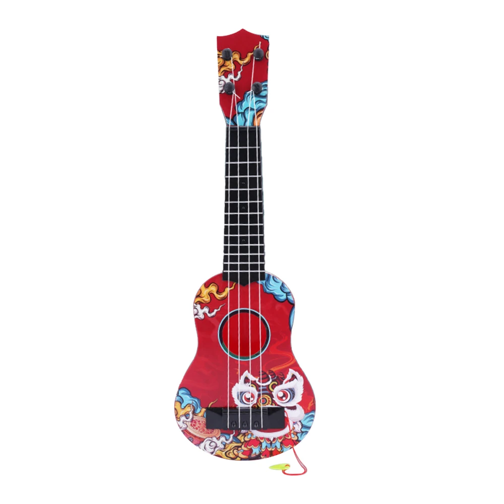 Children Playable Miniature Ukulele Toy Good Resonance Back Frosted Design Stylish Kid Small Ukulele Toy Type 1