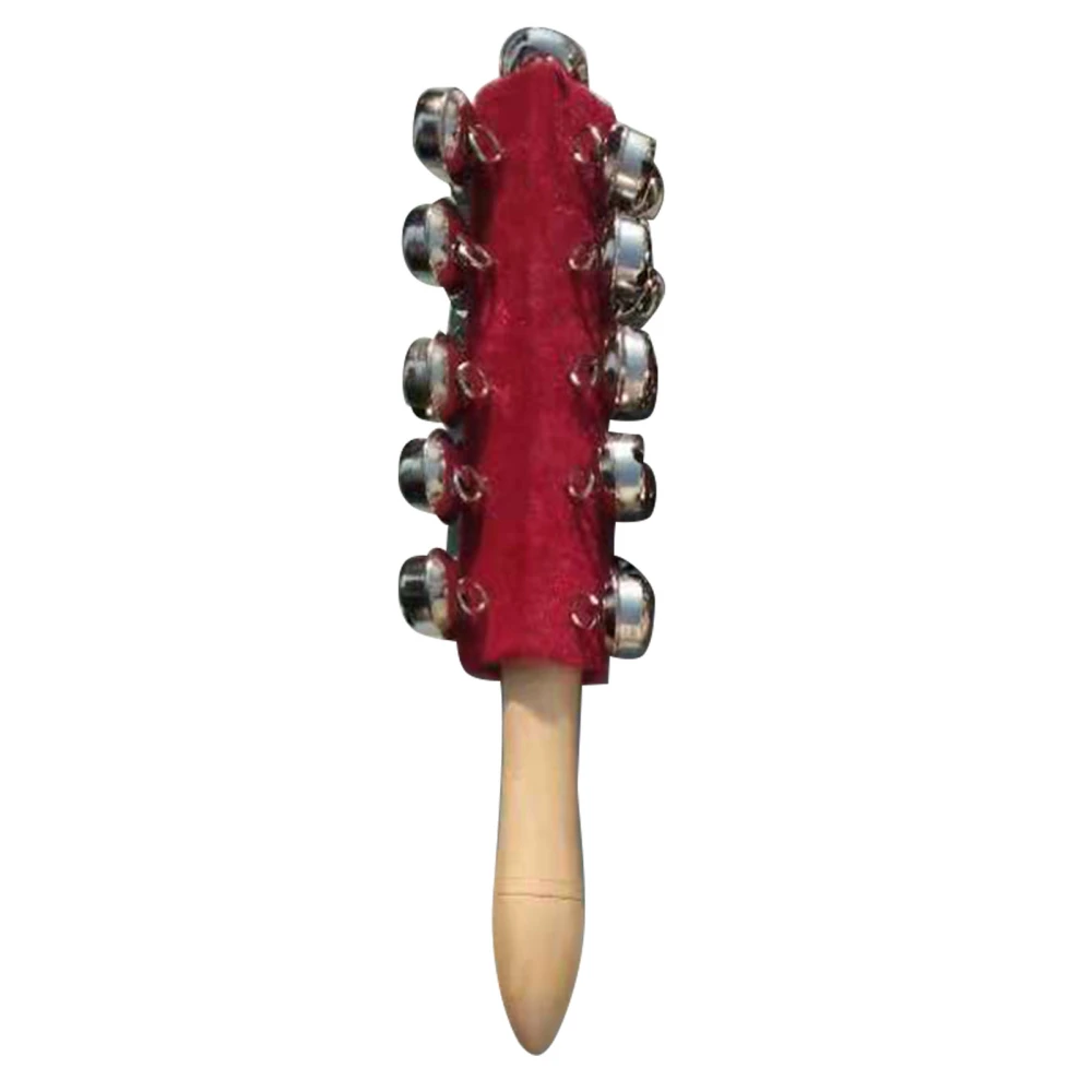 Jingle Rattle Bell Wooden Handle Bell Stick Shaker Hand Jingle Bell Toy for Kids Children 21pcs Bell