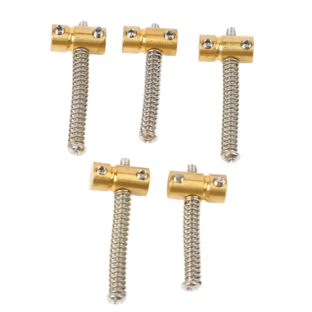 5 Pcs Compensated Saddles Better Resonance Brass Vintage Electric Bass Bridge Saddle