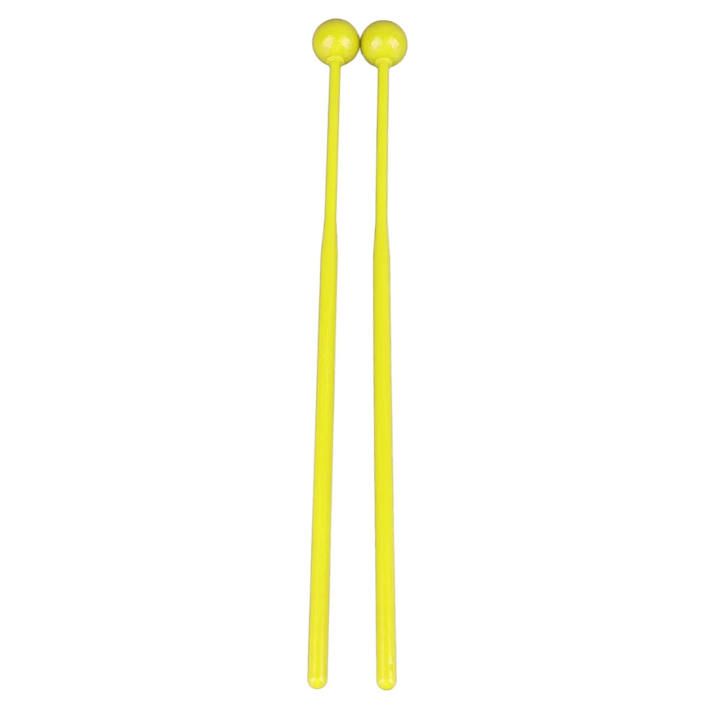 2PCS Drumsticks Plastic Exercise Drum Sticks Percussion Instrument Parts for Training and Kids Early Education Yellow