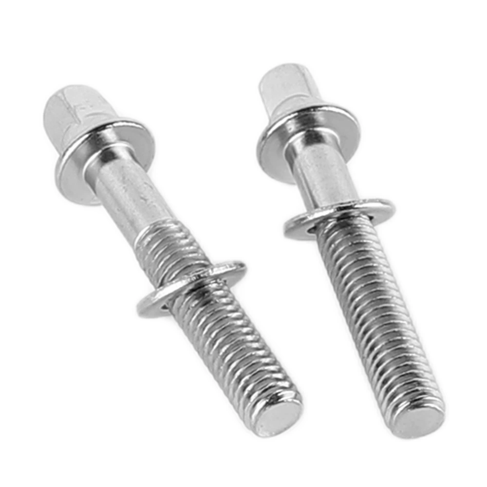 2PCS Iron Drum Tight Screw Stainless Steel Tension Rods Percussion Replacement Accessory WC901