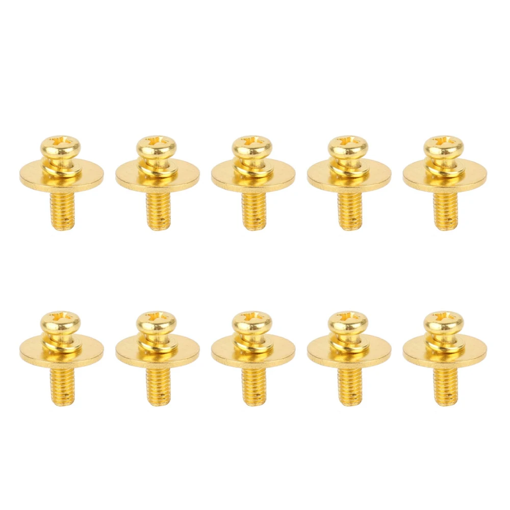 10Pcs Drum Set Lug Screw Replacement Metal Musical Instrument Drum Kit Ear Claw Hook Mount Screw Accessory Gold