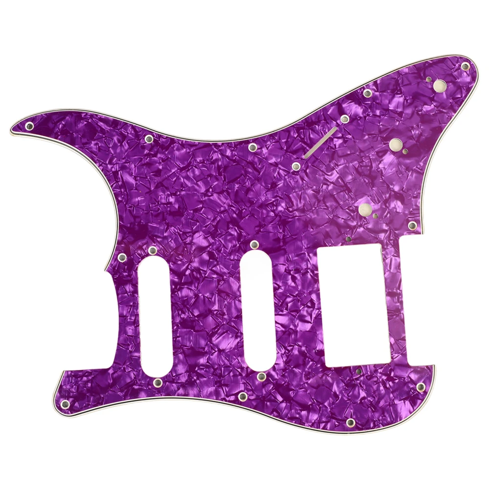 Electric Guitar Pickguard PVC Plastic Guard Scratch Board Front Plate Panel Cover Instrument Accessories Purple Pearl Color GSSH65