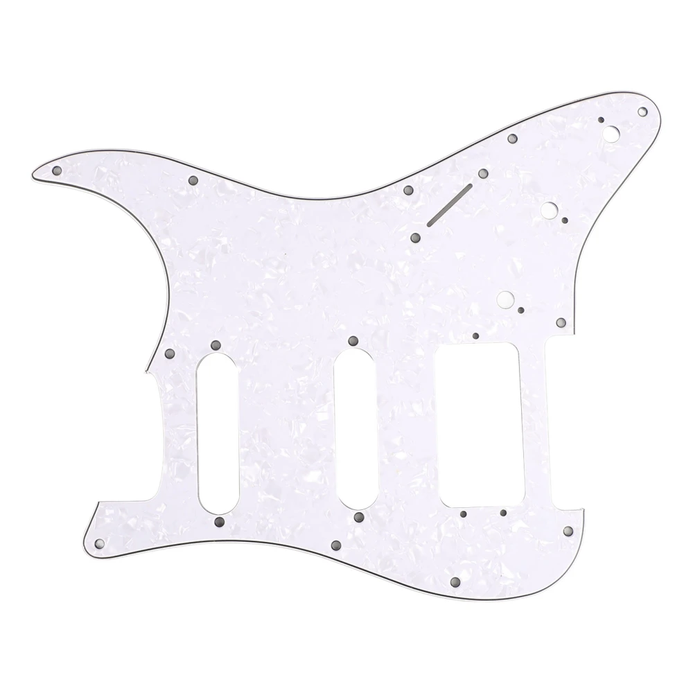 Electric Guitar Pickguard PVC Plastic Guard Scratch Board Front Plate Panel Cover Instrument Accessories White Pearl Color GSSH66