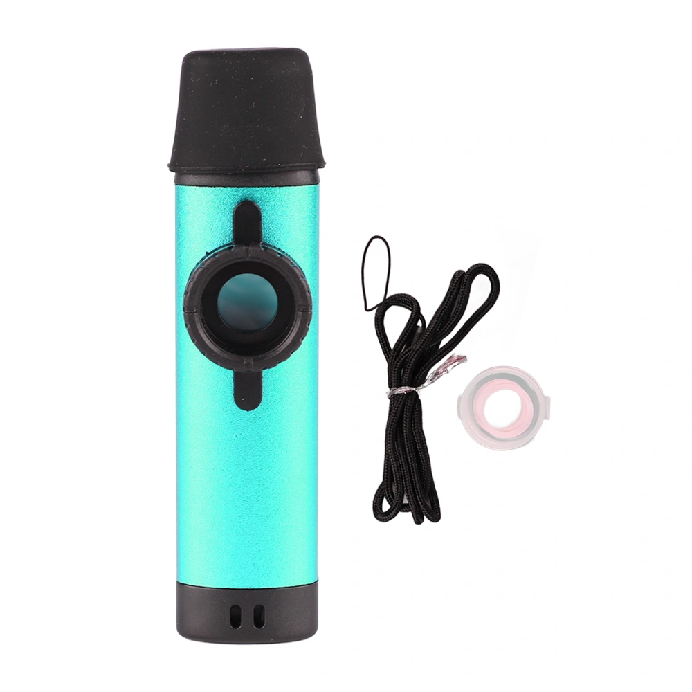 Kazoo Professional Aluminum Adjustable Tone Musical Instrument with 5Pcs Flute Diaphragm for Kids Green