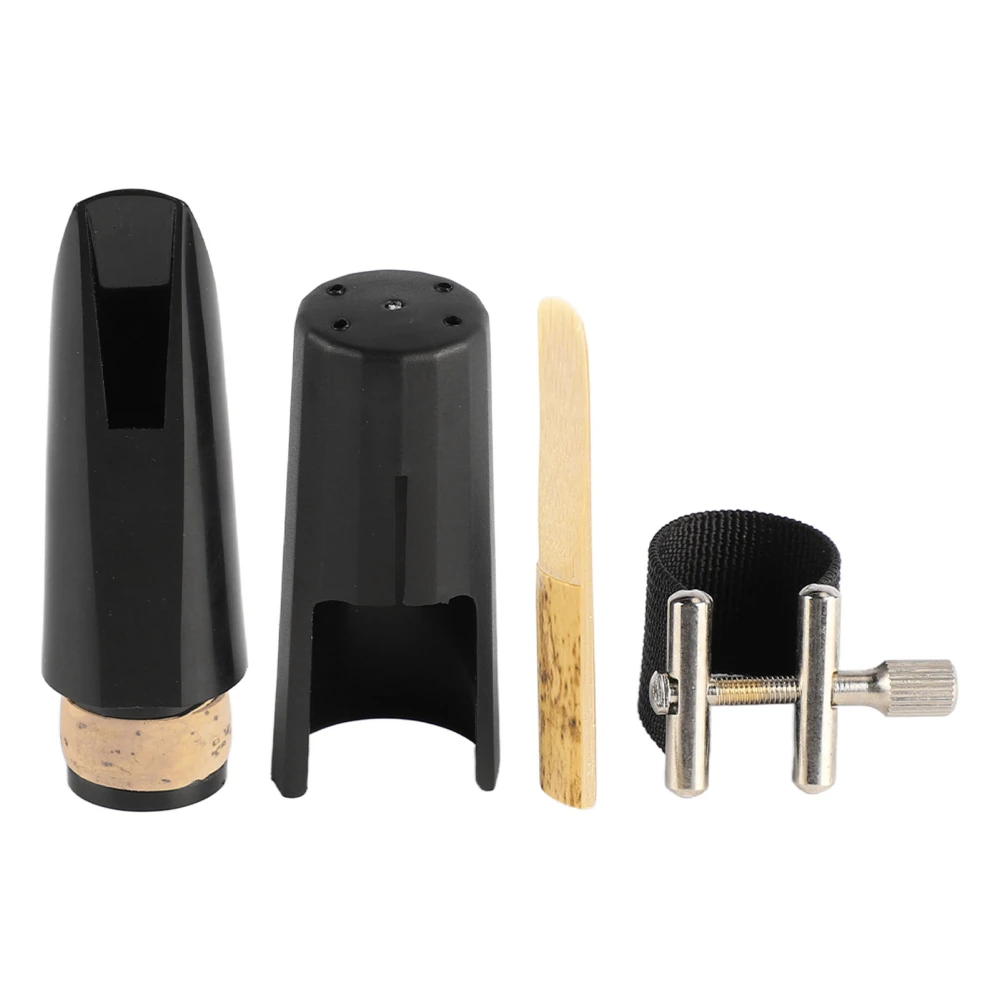 Clarinet Mouthpiece Kit with Ligature Reed Plastic Cap Black Musical Instrument Accessory