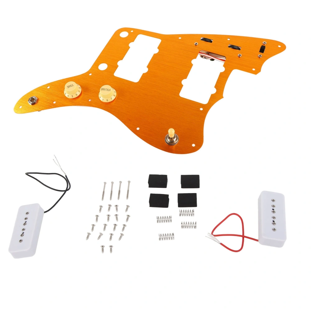Loaded Pickguard Metal Plastic Prewired Guitar Pick Guard Scratchplate Backplate Accessory Set Gold GP504