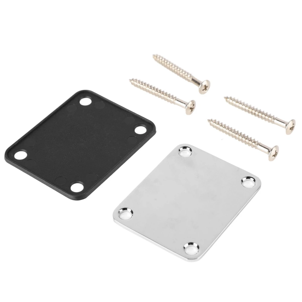 Guitar Neck Plate Metal Shim 4 Holes Reinforcement Board Instrument Accessory for Replacement