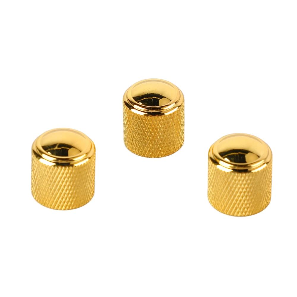 3 Pcs Guitar Volume Control Knob Bronze Metal High Strength Electric Guitar Bass Volume Knob