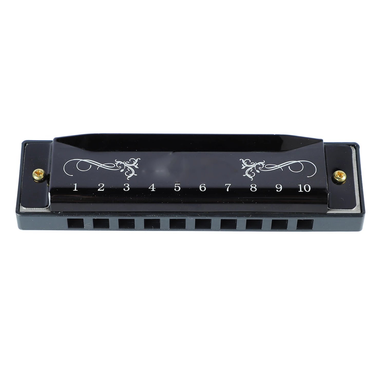 Harmonica 10 Hole 20 Tune C Key Professional Standard Mouth Organ with Case for Kid Beginner Black