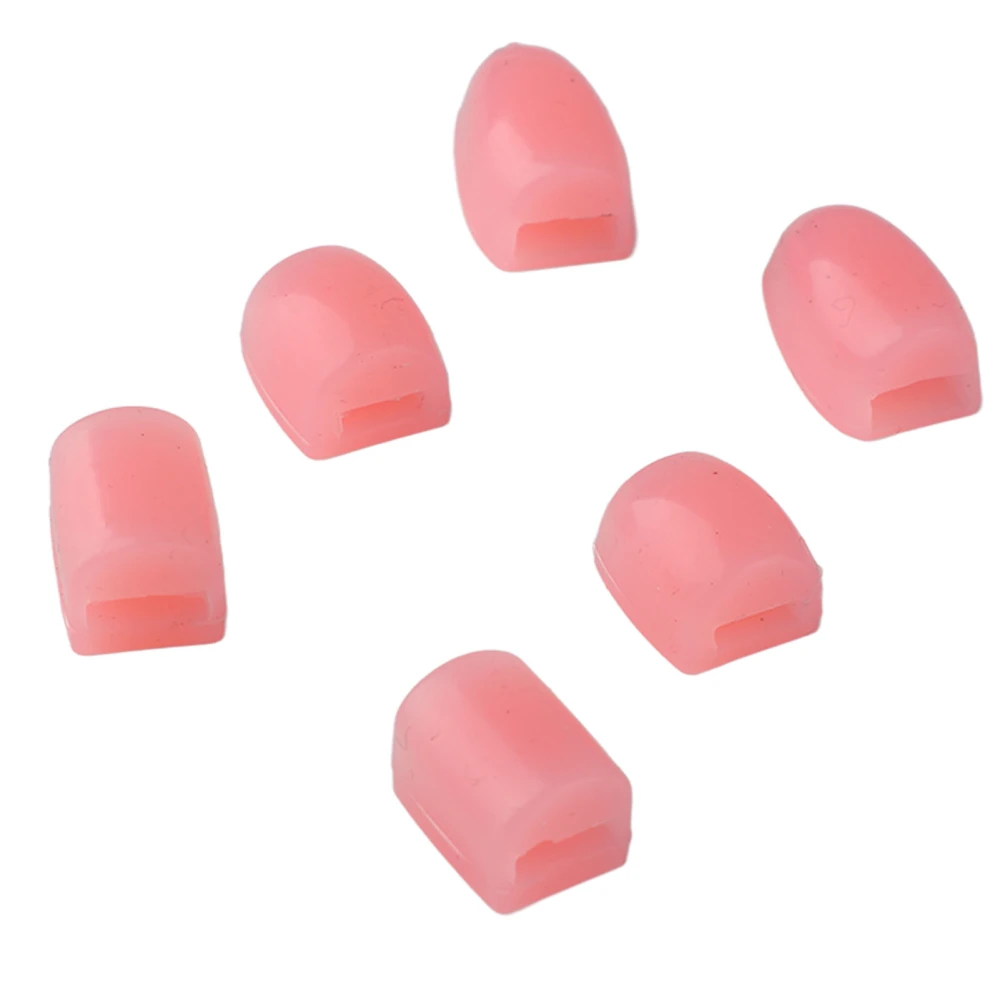 6Pcs Saxophone Key Risers Silicone Comfortable Cushioning Saxophone Finger Pad Sax Thumb Pad Pink