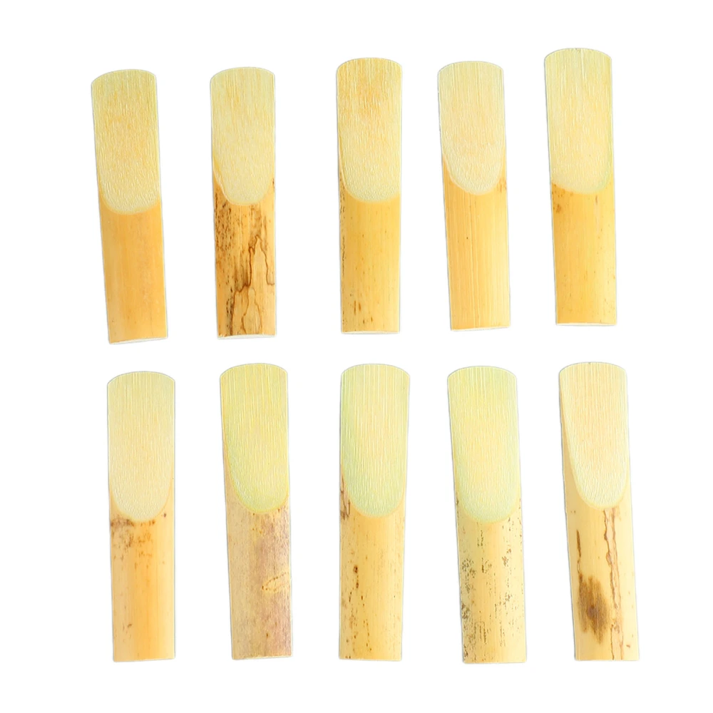10 Pcs Alto Saxophone Reed Professional Traditional Reed Accessory for Alto Saxophone Strength No. 2.5