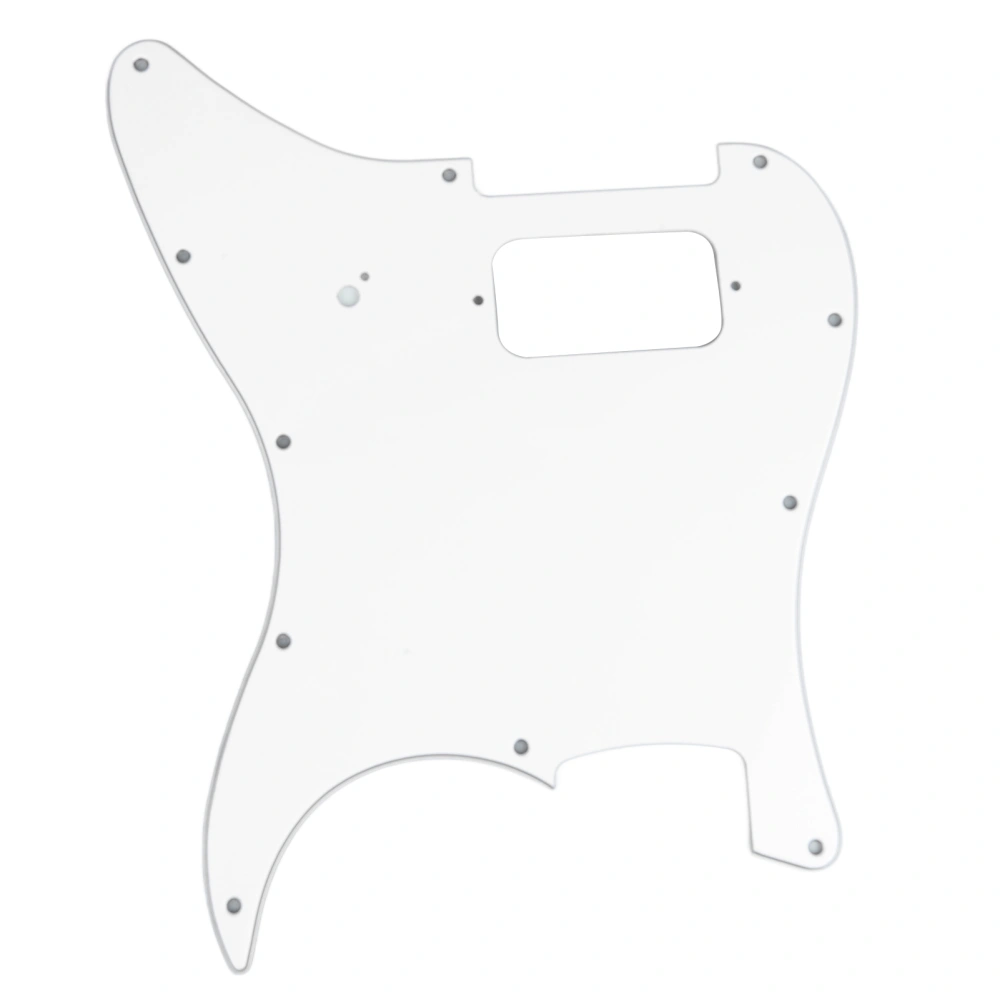 Electric Guitar Pickguard Pick Guard Plate PVC Instrument Accessory for Playing Performance White