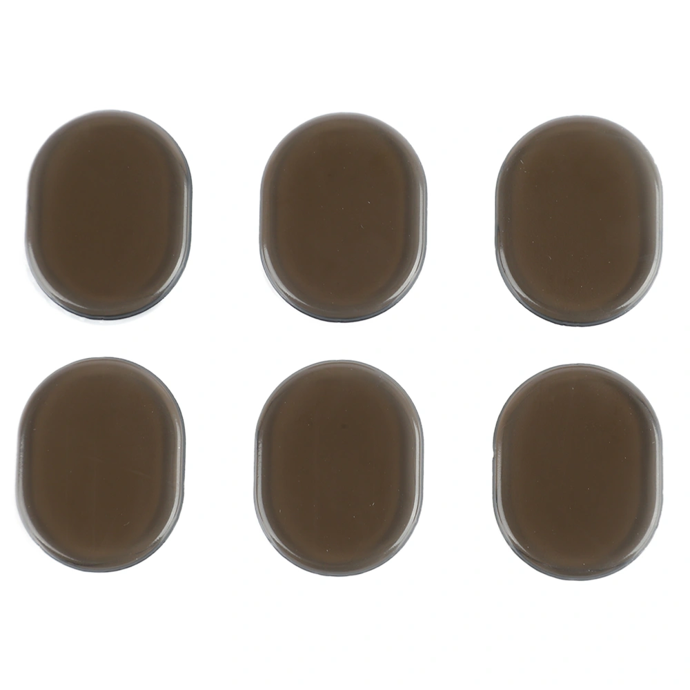 6 Pcs Drum Dampener Silicone Soft Gel Pads Reduce Volume Drum Silencers for Home Practice Coffee Color