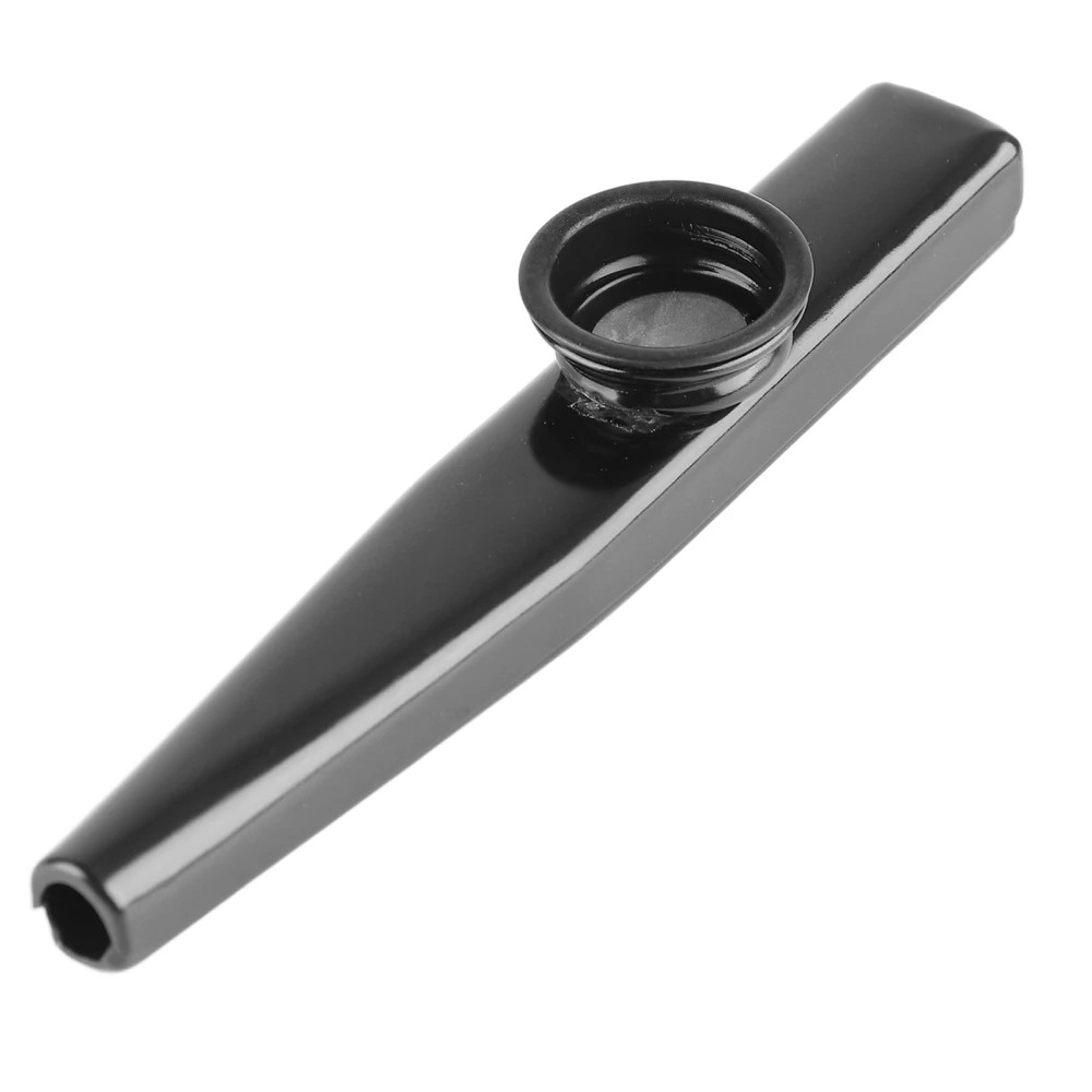 Metal Kazoo Aluminum Lightweight Portable Kazoo Guitar Partner Flute Musical Instrument Gift Black