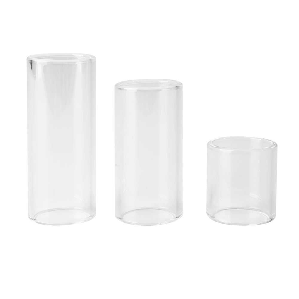3Pcs Guitar Slide Glass Finger Slider Instrument Accessory for Playing Performance