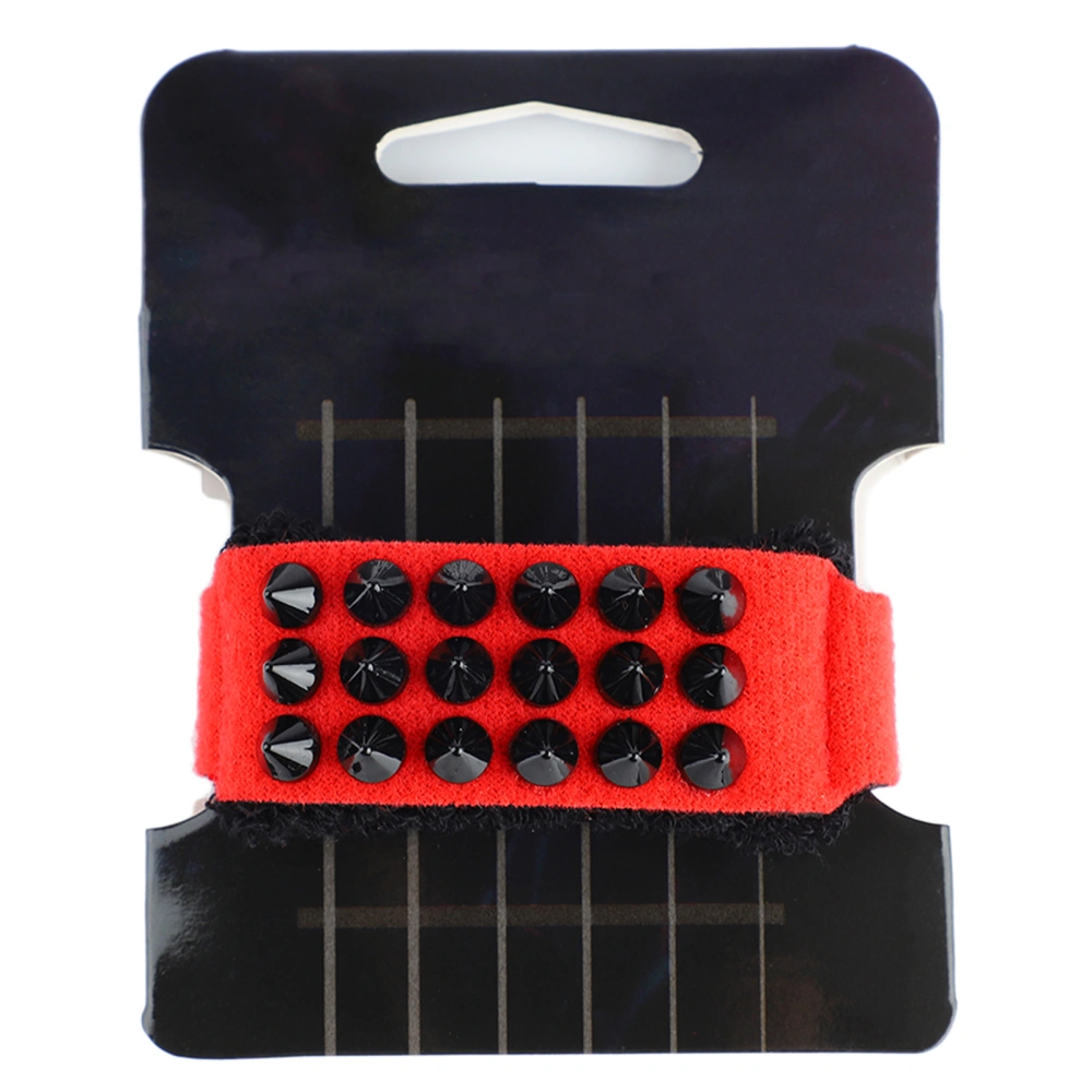 Guitar String Dampener Muter Pure Cotton Guitar Fretboard Wrap Electric Bass String Mute Band Red (18cm/7.1in)