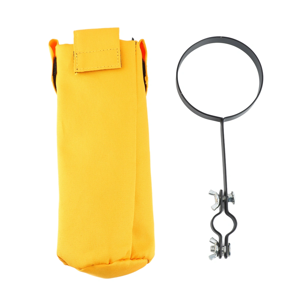 Drum Stick Bag Holder Large Capacity Waterproof Oxford Cloth with Clamp for Playing WH03 Yellow
