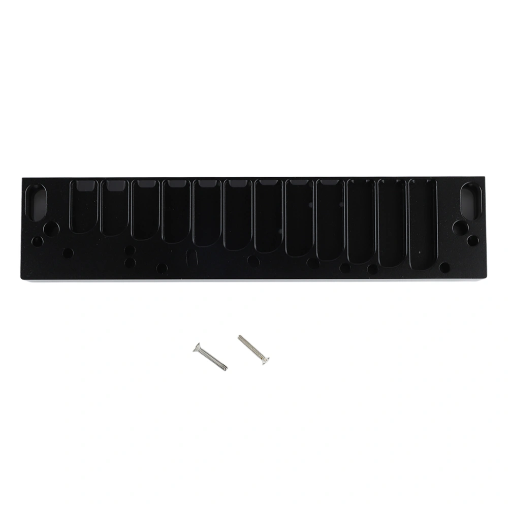 Harmonica Comb 12Hole Chromatic Scale Portable Aluminium Alloy Instrument Accessory
