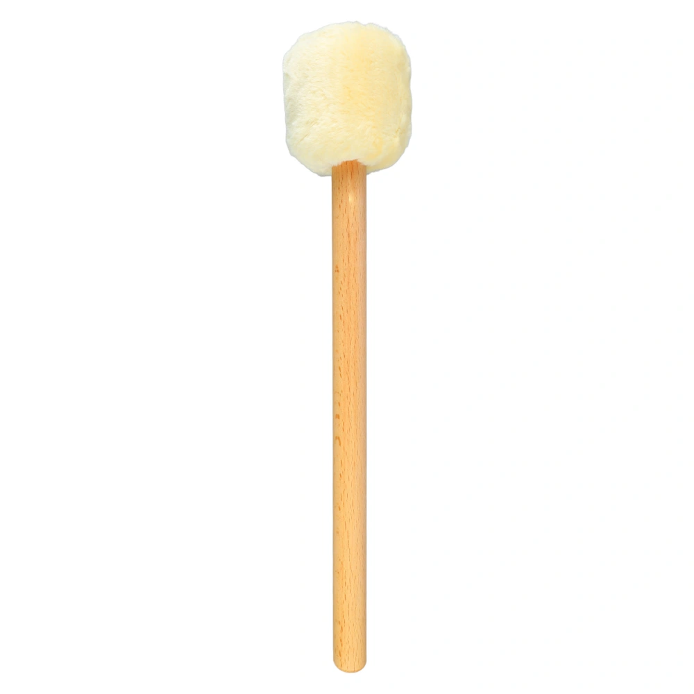 Drum Mallet Soft Felt Head Drumstick with Long Handle for Xylophone Timpani Beater Beige