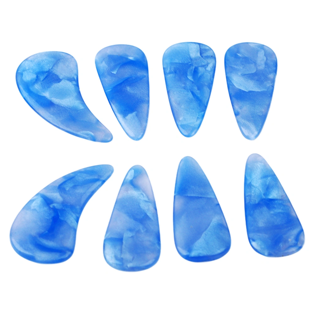 8Pcs Guzheng Finger Picks Silicone Polymer Delicate Smoothly Appearance Elastic Professional Guzheng Nail Covers Mountain Color