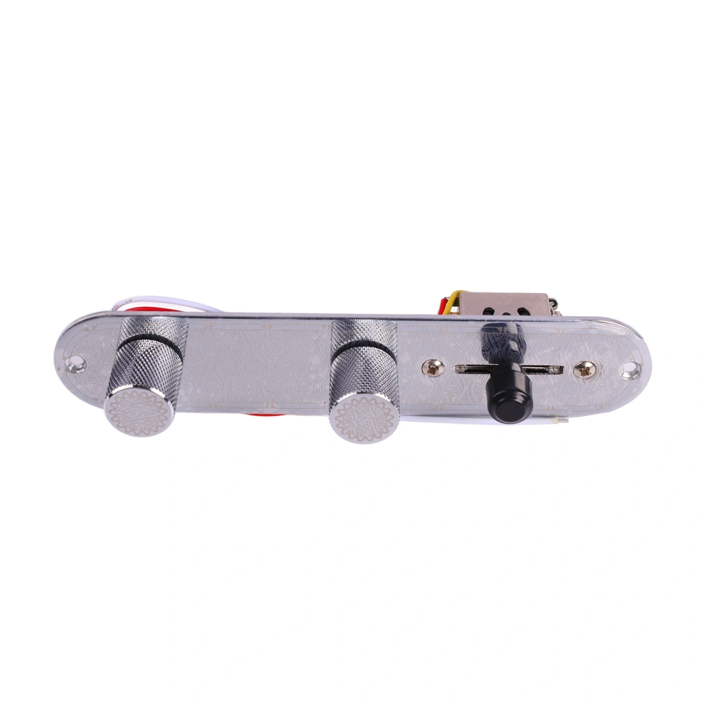 Guitar Pre Wired Control Plate Metal Lightweight 3 Way Fully Loaded Control Plate for Replacement