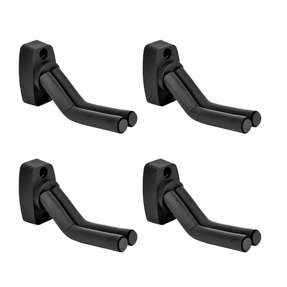 4 Pcs Guitar Wall Mount Hanger Hook Wear Resistance Strong Bearing Capacity Guitar Wall Hanger for Bass Ukulele Violin