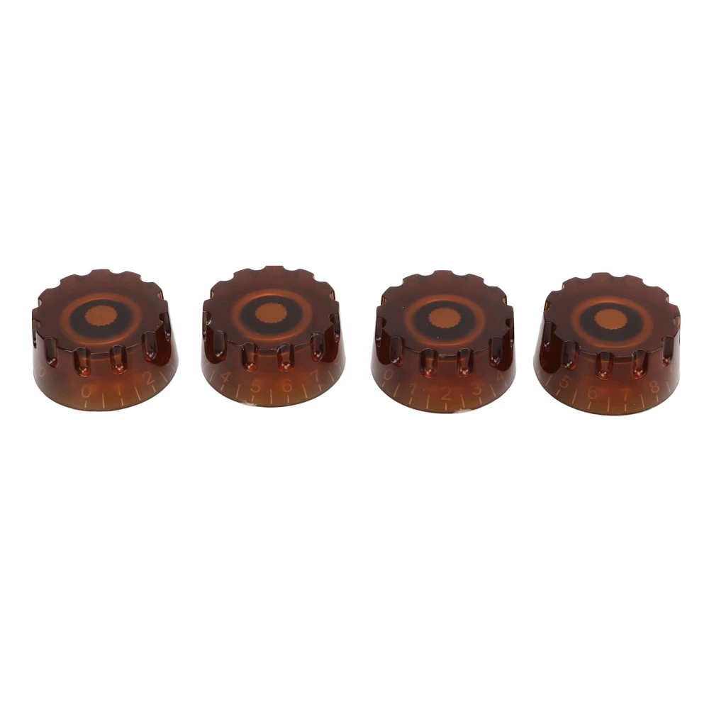 4Pcs Guitar Knob Plastic Professional 24 Fine Splines Bass Control Knob Replacement Tan
