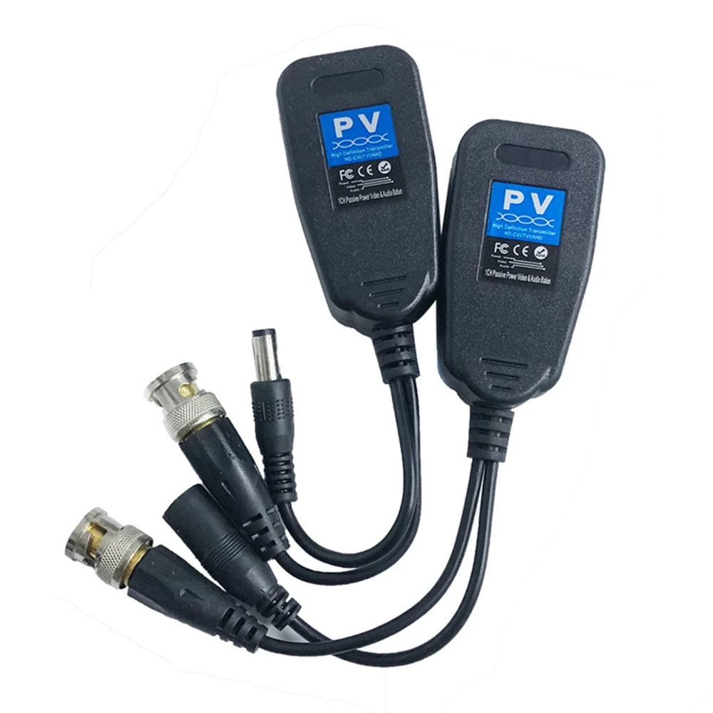 2Pcs Twisted Pair Transmitter Coaxial Anti Interference HD BNC Video Transmitter