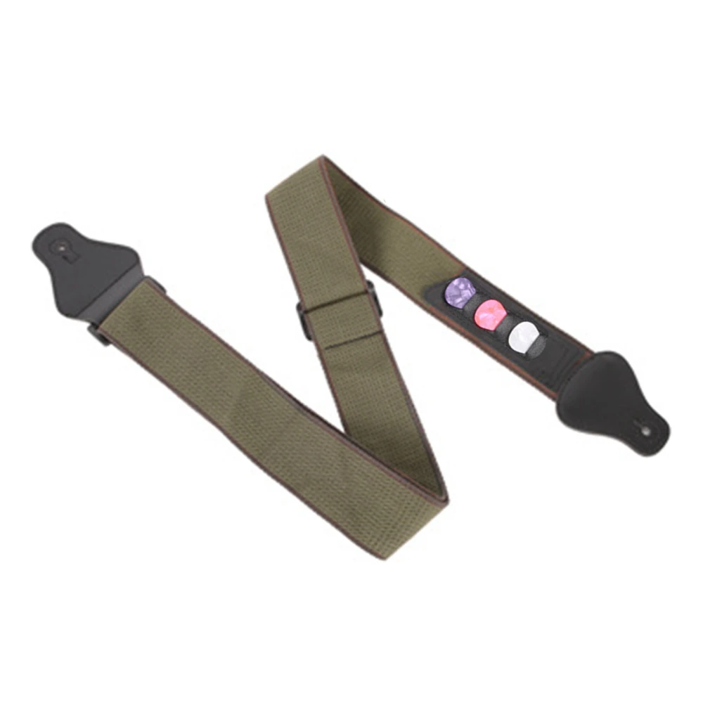 PU Leather Guitar Shouder Strap Fashionable Breathable Stable Lightweight Bass Strap Replacement Green