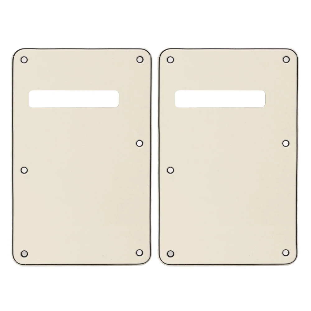 2Pcs Electric Guitar Backplate Pickguard Cover Music Instruments Parts Accessories Beige