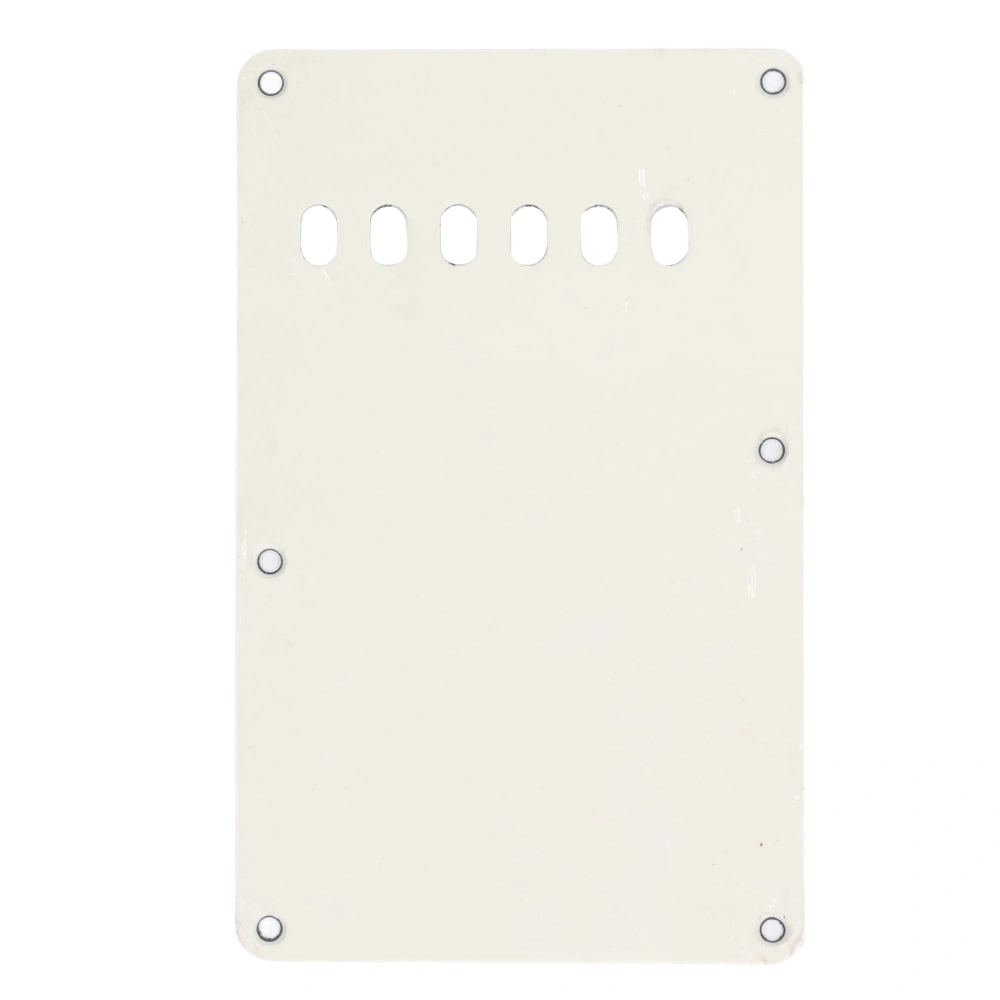 2Pcs Electric Guitar Back Cover Plate 6 Holes Robust Exquisite Looking Guitar Pickguard Backplate Beige