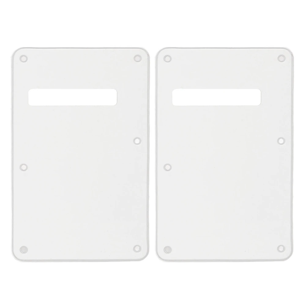 2Pcs Electric Guitar Backplate Pickguard Cover Music Instruments Parts Accessories White