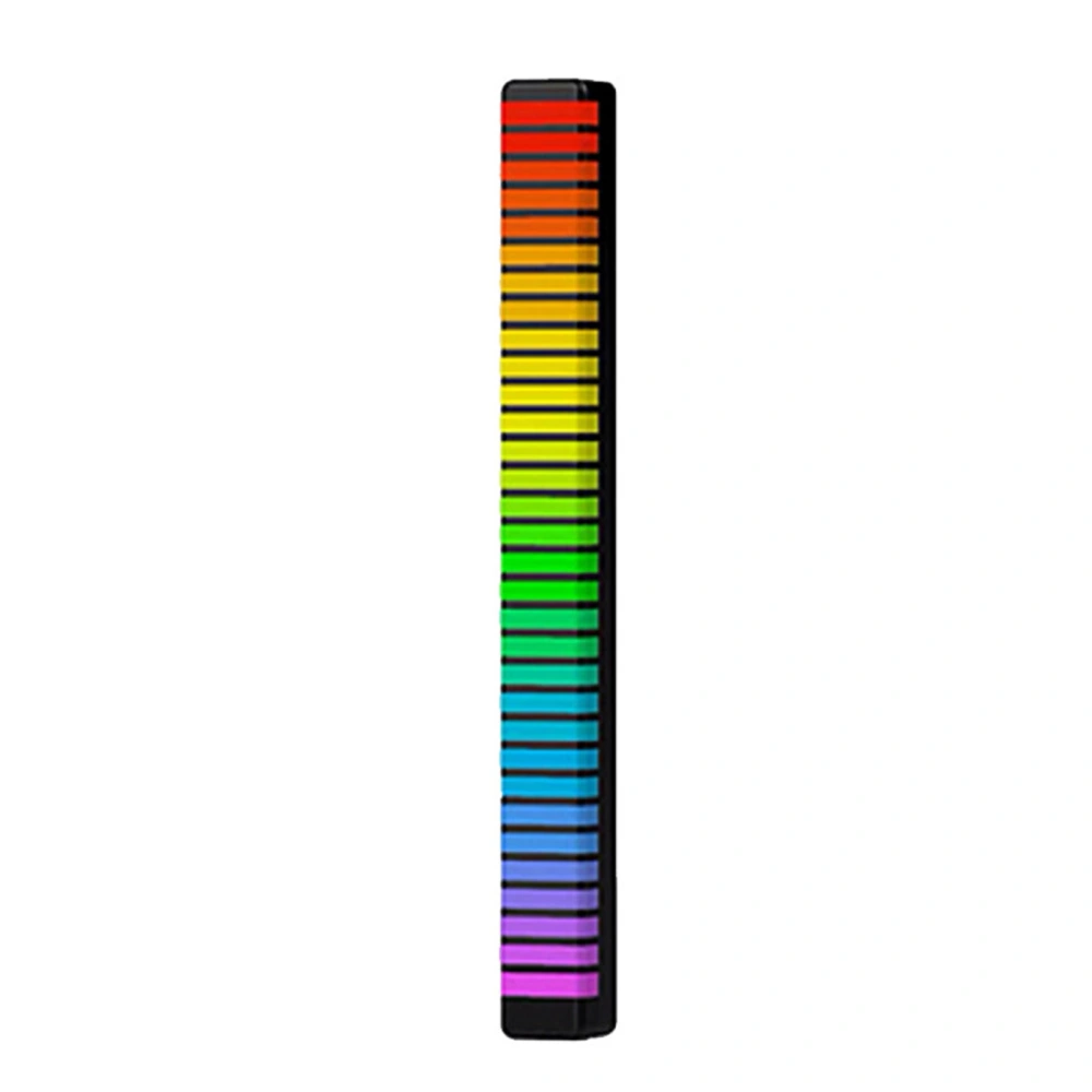 Sound Pickup Light LED RGB Lighting Voice APP Control Music Rhythm Light Bar for Party 3D Black 5V Battery