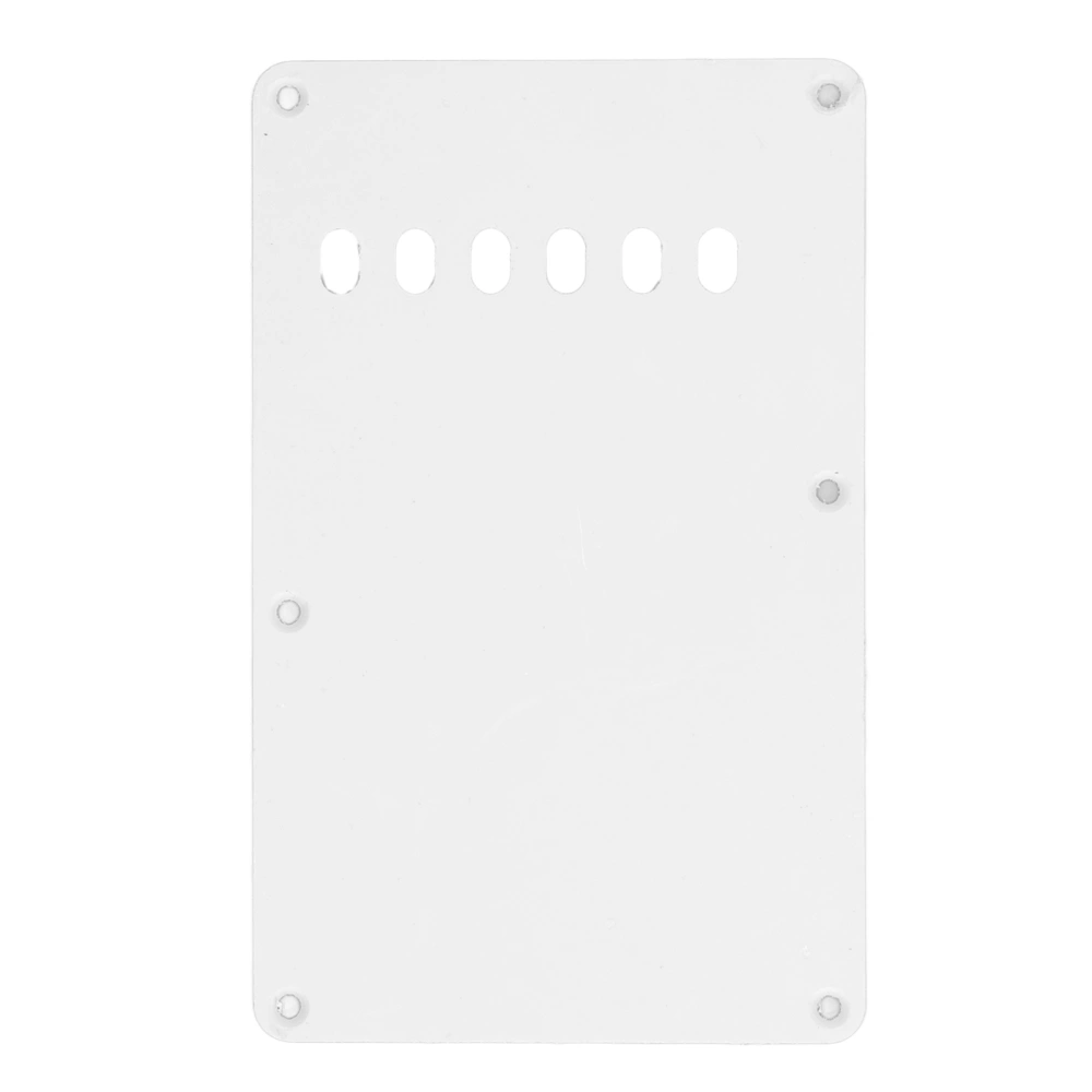 2Pcs Electric Guitar Back Cover Plate 6 Holes Robust Exquisite Looking Guitar Pickguard Backplate White