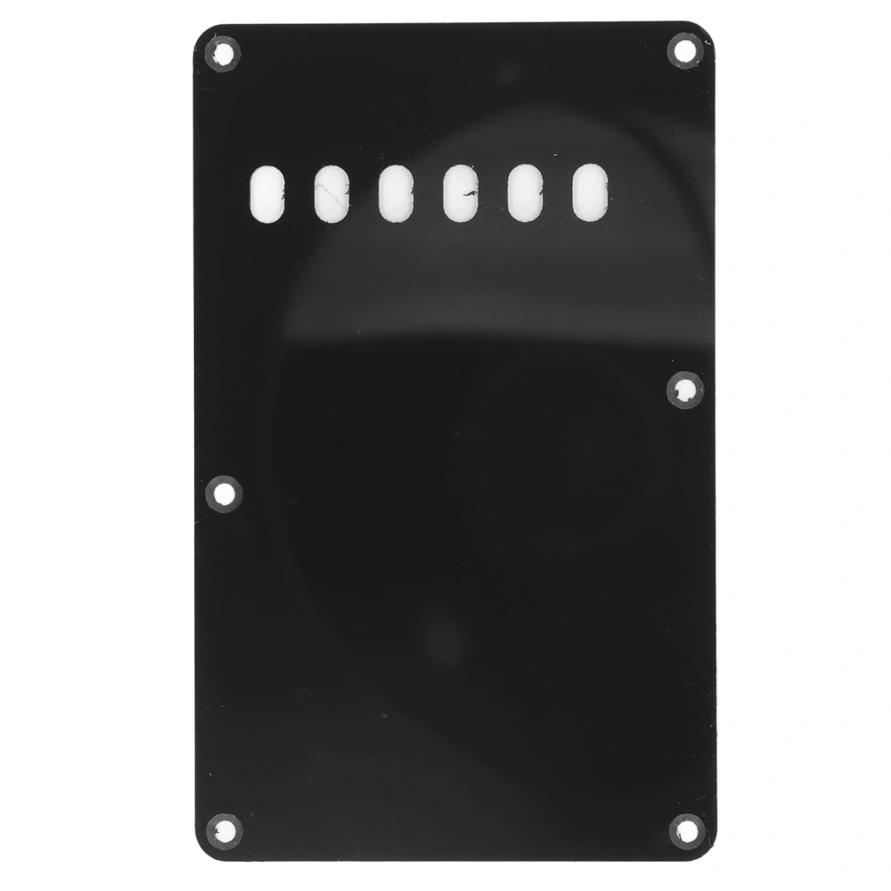 2Pcs Electric Guitar Back Cover Plate 6 Holes Robust Exquisite Looking Guitar Pickguard Backplate Black